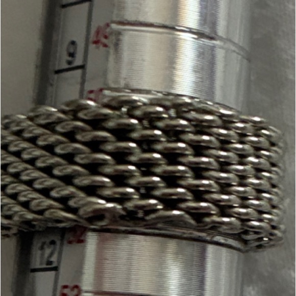 Woven Mesh Stackable Ring - Silver-Tone - Picture 5 of 5